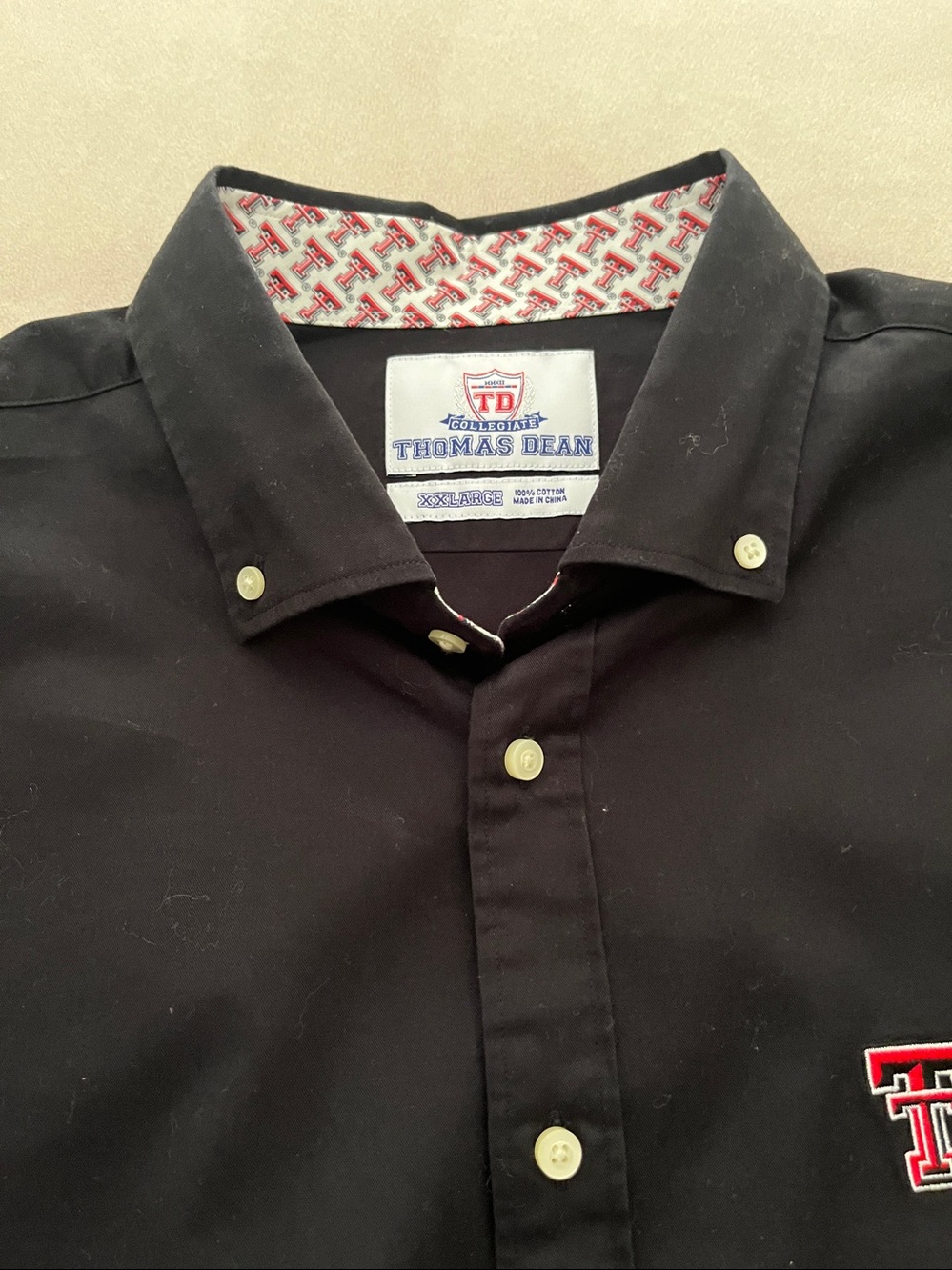NWOT THOMAS DEAN TEXAS TECH Button Down Shirt - Picture 6 of 12